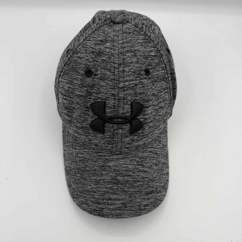Under Armour Hat Cap Fitted Mens M/Large Gray Heathered Stretch‎ Baseball Sports